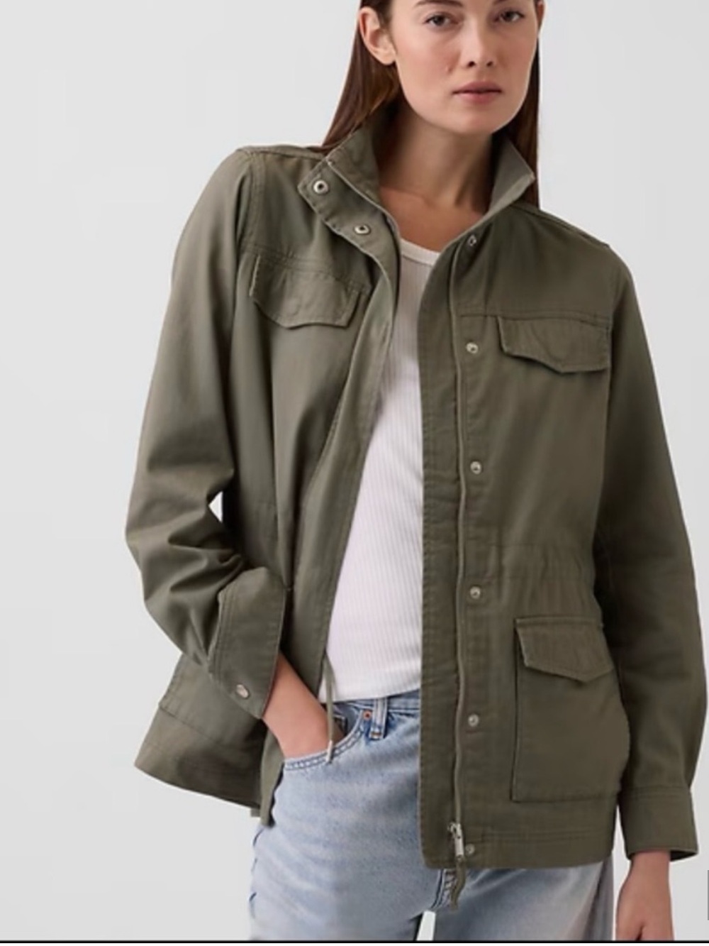 Women's Olive Military/Barn type Jacket M tall